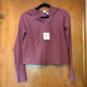 Fabletics Dusty Rose Mauve Zip-Up Jacket
